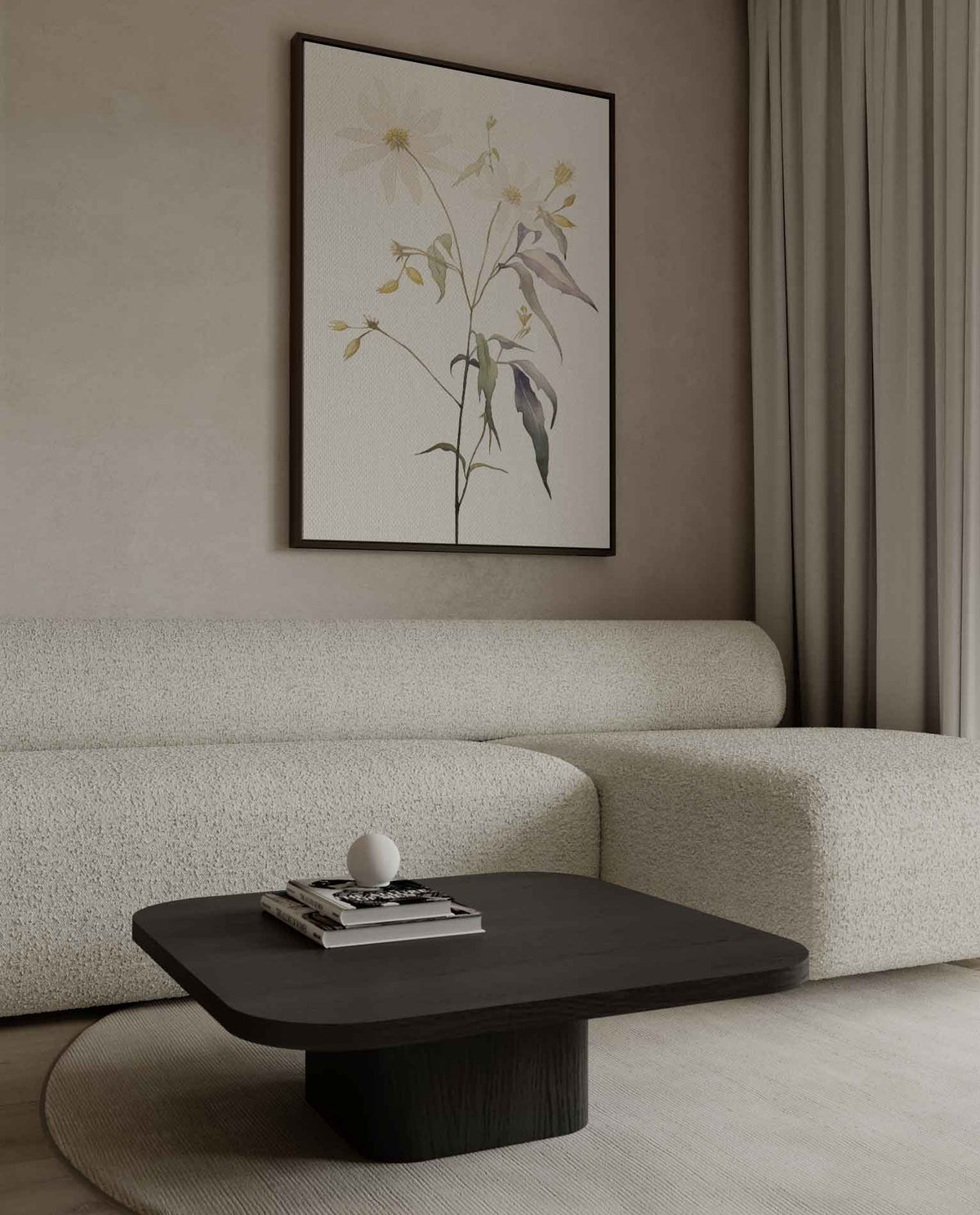 Zachte Bloemenpracht in Waterverf – canvas kunstwerk als wanddecoratie