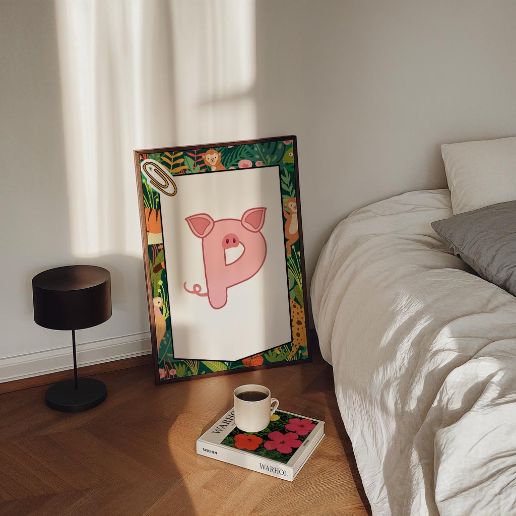 Schattige Dieren Alfabet – kinderposter in staand formaat