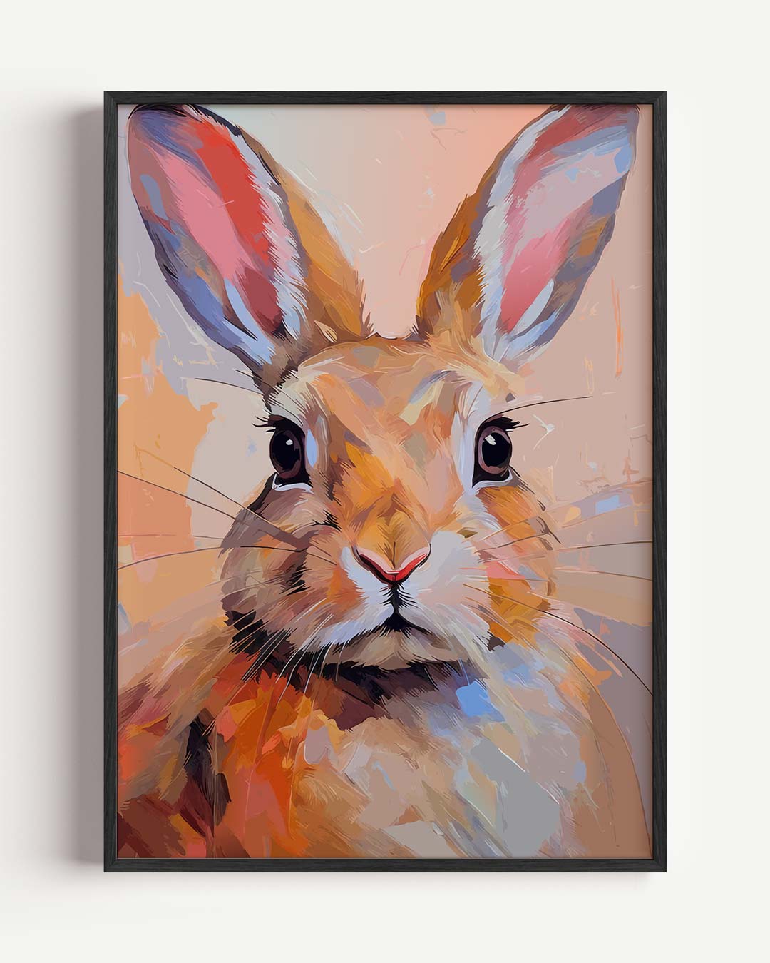 Dromerige Konijnenposter – dieren portret poster als wanddecoratie