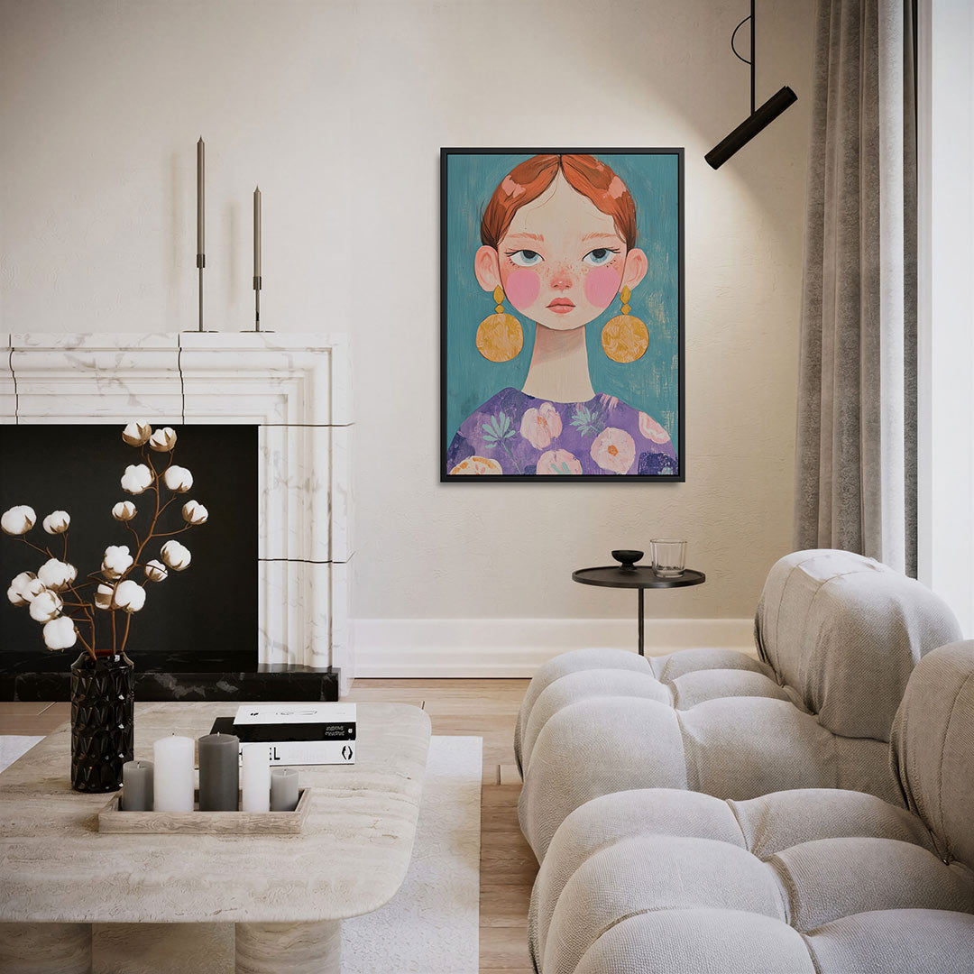 Vrouwelijk portret – staand wanddecoratie kunstwerk