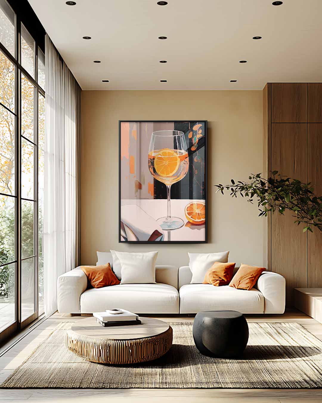 Citrus Verfrissing – plexiglas wanddecoratie in portret formaat