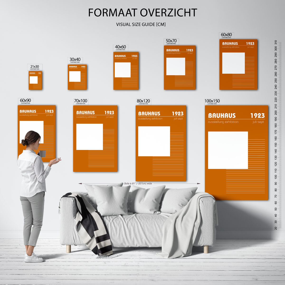 – geometrische poster in Bauhaus-stijl van WallArtistic