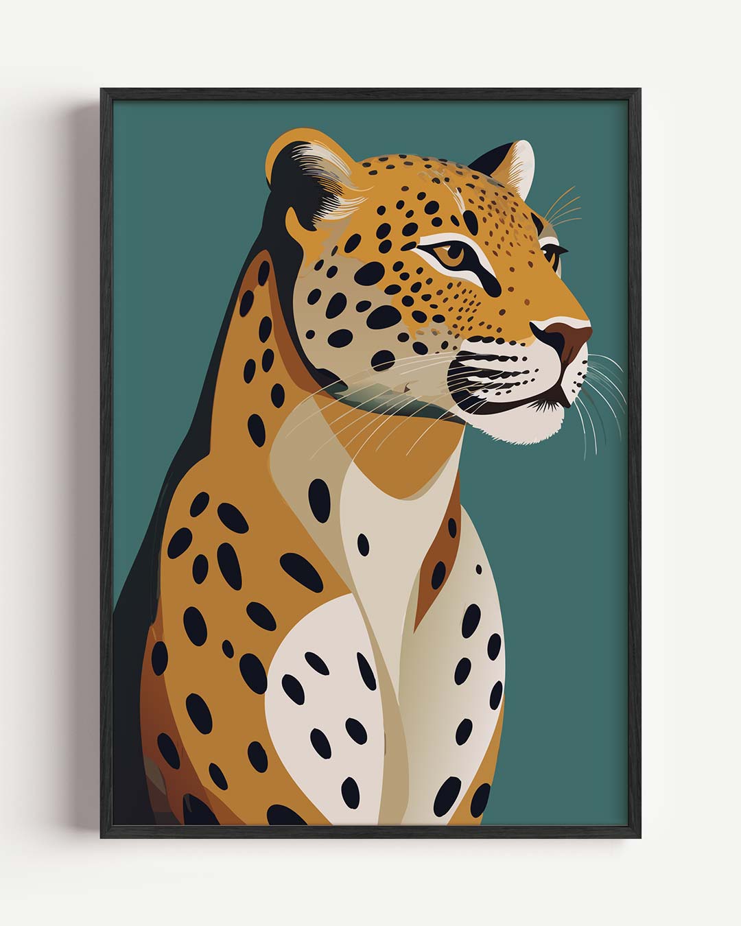 Majestueuze Luipaard – dieren portret poster als wanddecoratie