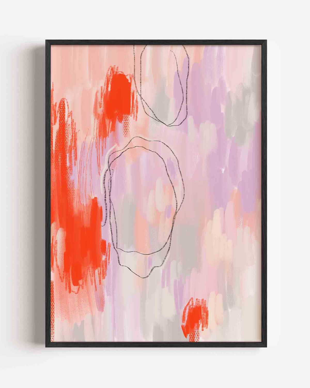 Abstracte vormen – kleurrijke illustratie portret poster als wanddecoratie