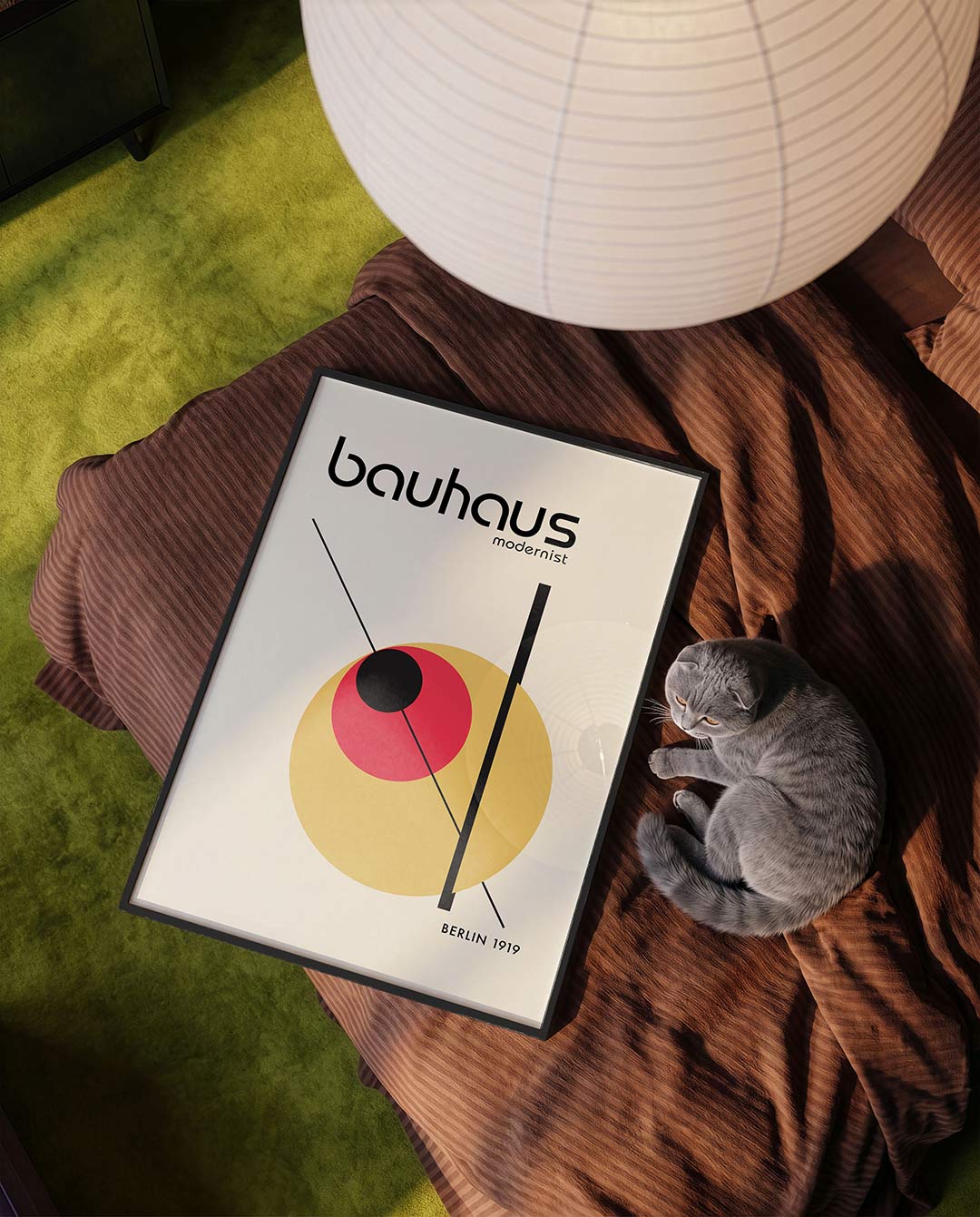 Vorm en lijnenspel – moderne Bauhaus wandkunst als poster