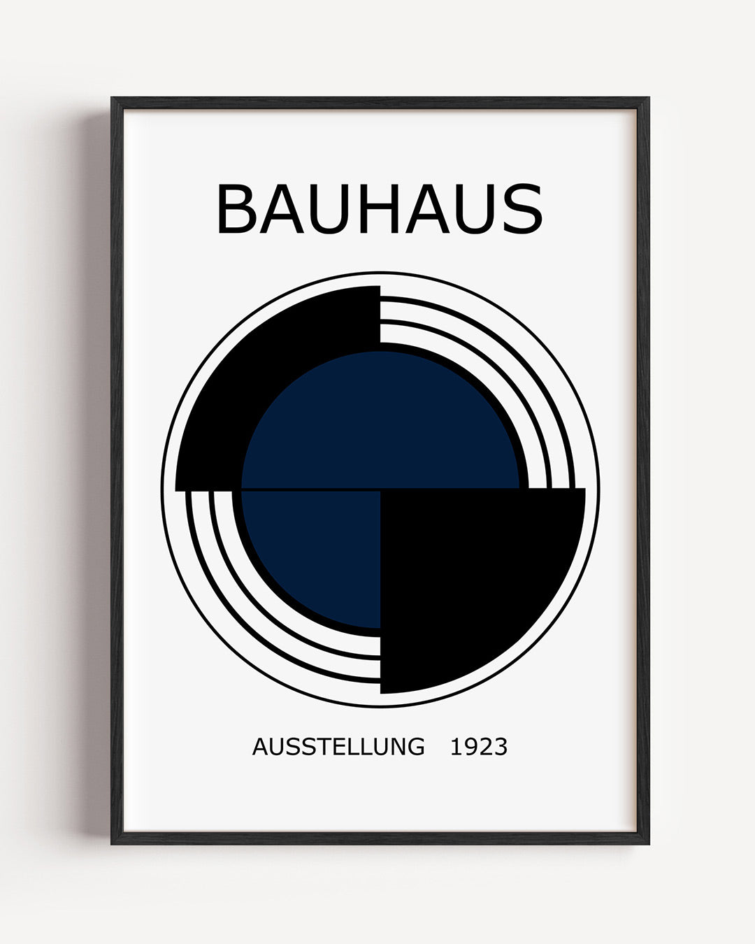 Cirkelstructuur en lijnen – staande Bauhaus poster als wanddecoratie