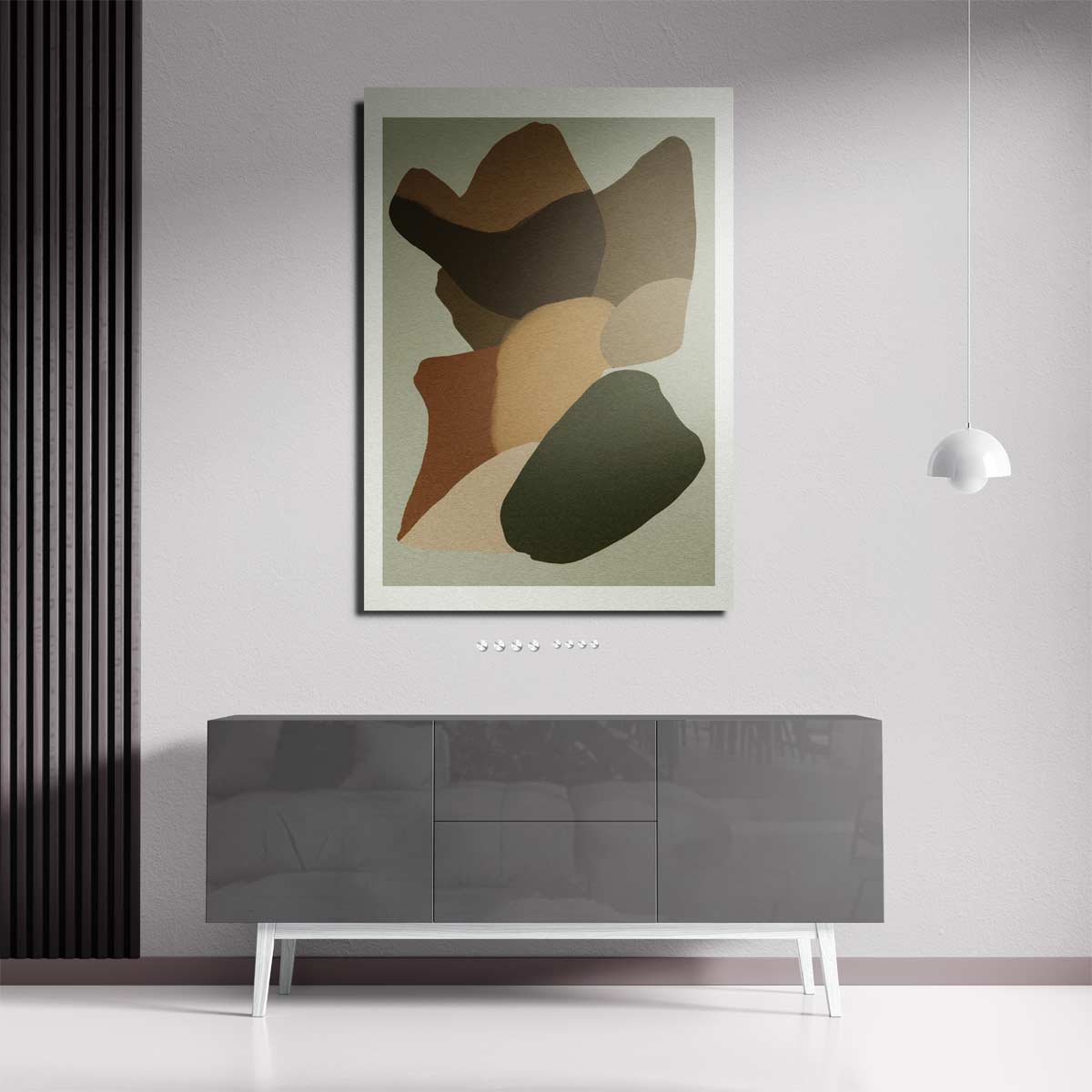 Abstracte Aardetinten – staande wandkunst voor woonkamer of interieur