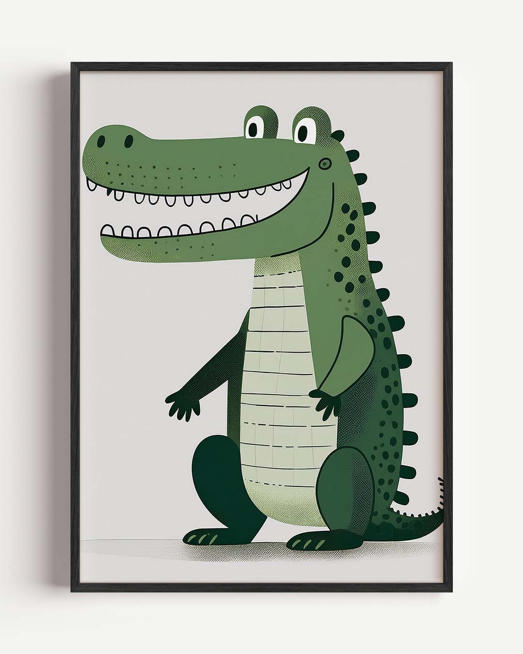 Vrolijke Krokodil Kinderkamer – kids portret poster als wanddecoratie