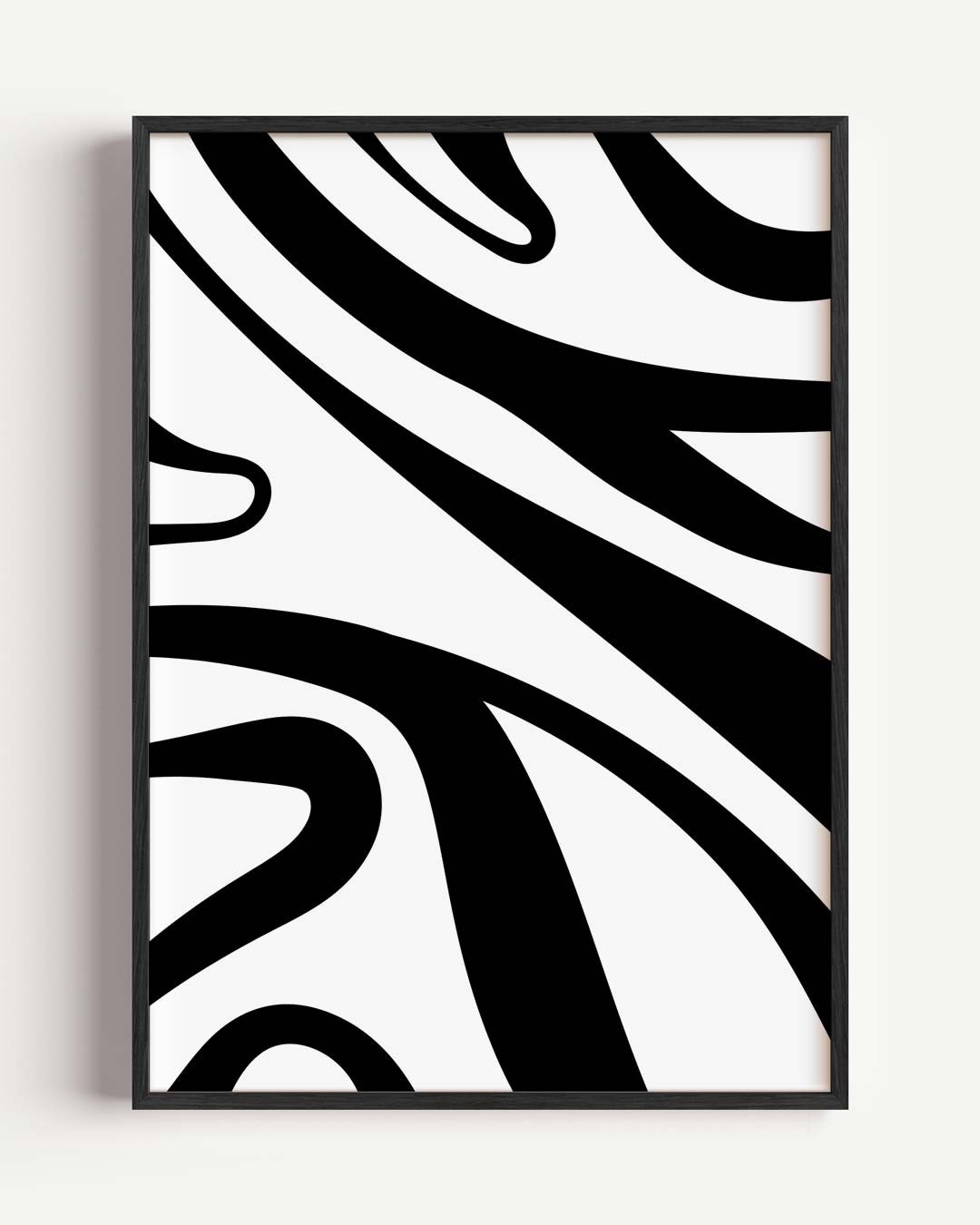 Zebra Strepen Kunstposter – kleurrijke abstracte portret poster als wanddecoratie