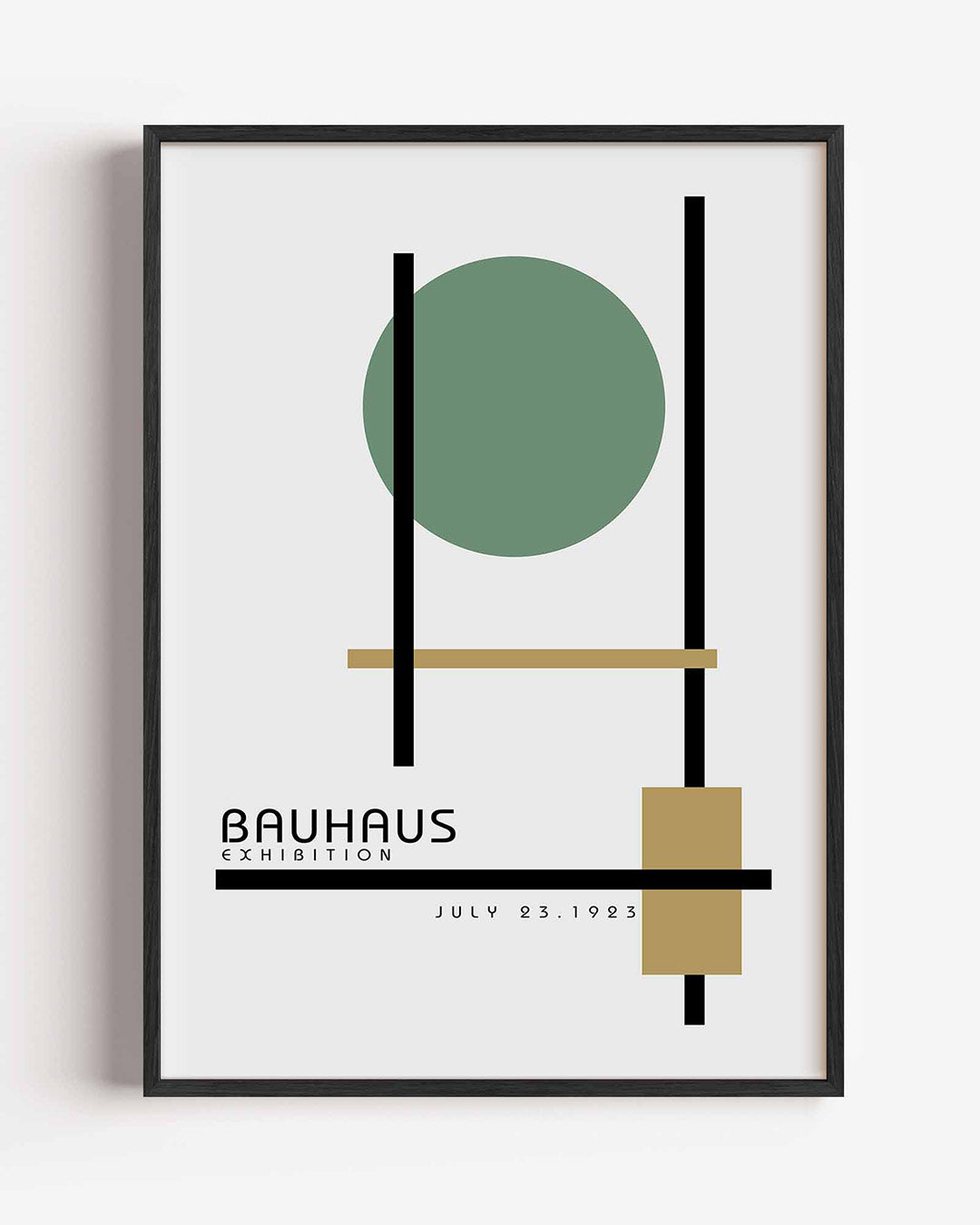 Vorm en balans – staande Bauhaus poster als wanddecoratie