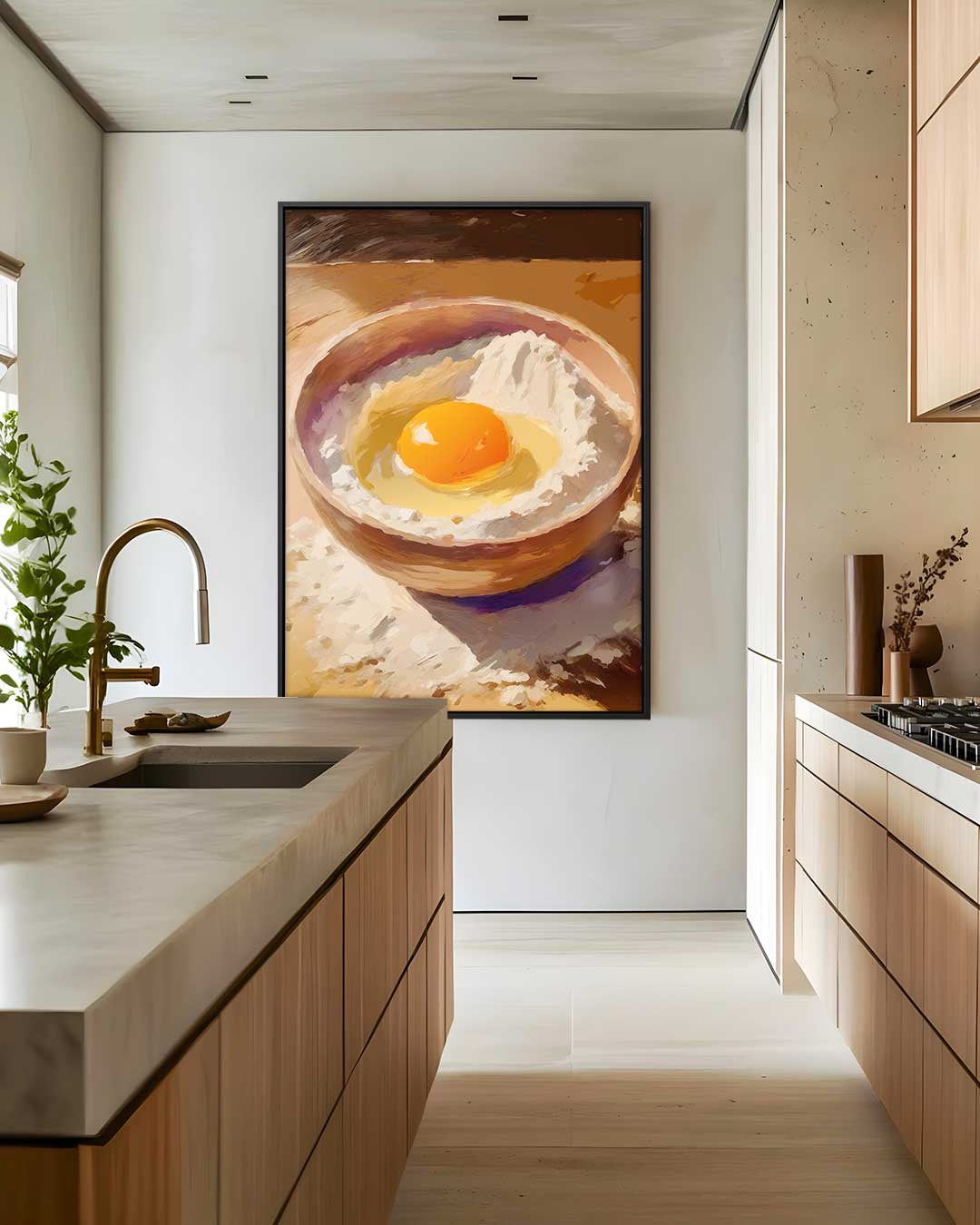Aardse Keuken Sfeer – staand kunstwerk voor modern interieur