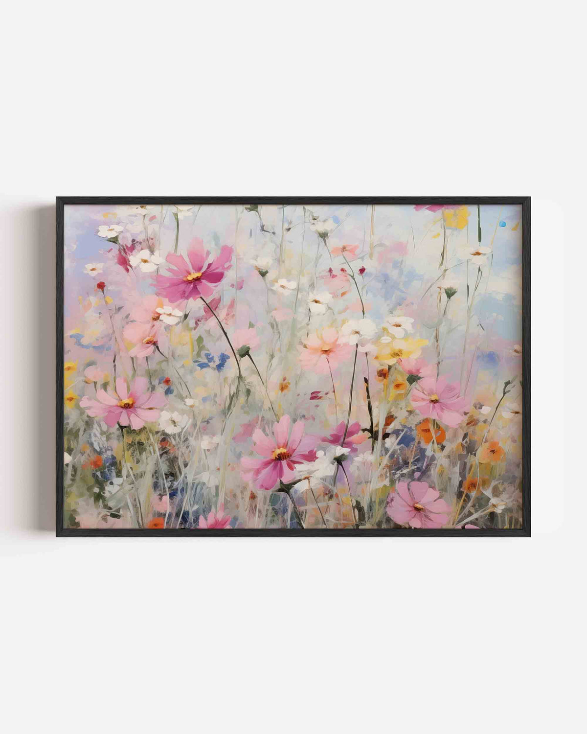 Bloemen in zachte tinten – bloemen landscape poster als wanddecoratie