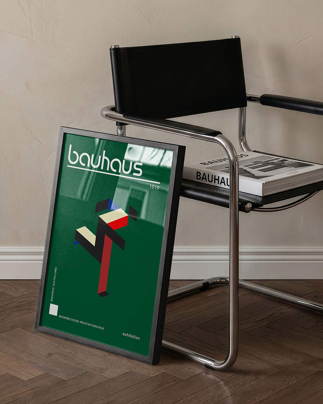 Vorm en kleur – staande Bauhaus poster voor aan de muur