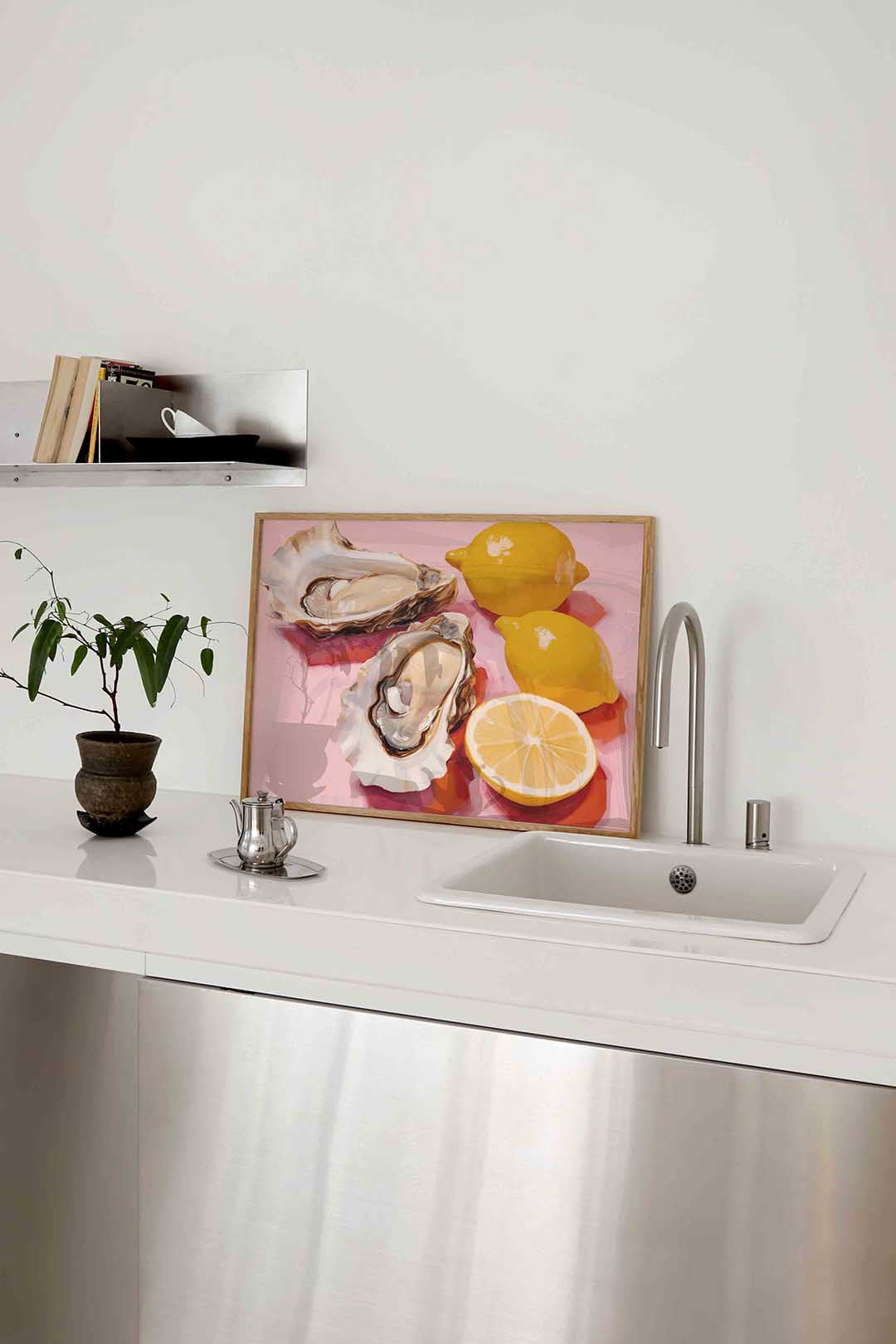 Oesters en citroenen – keukenposter in liggend formaat