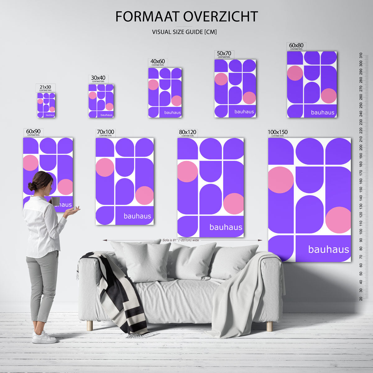 – geometrische poster in Bauhaus-stijl van WallArtistic