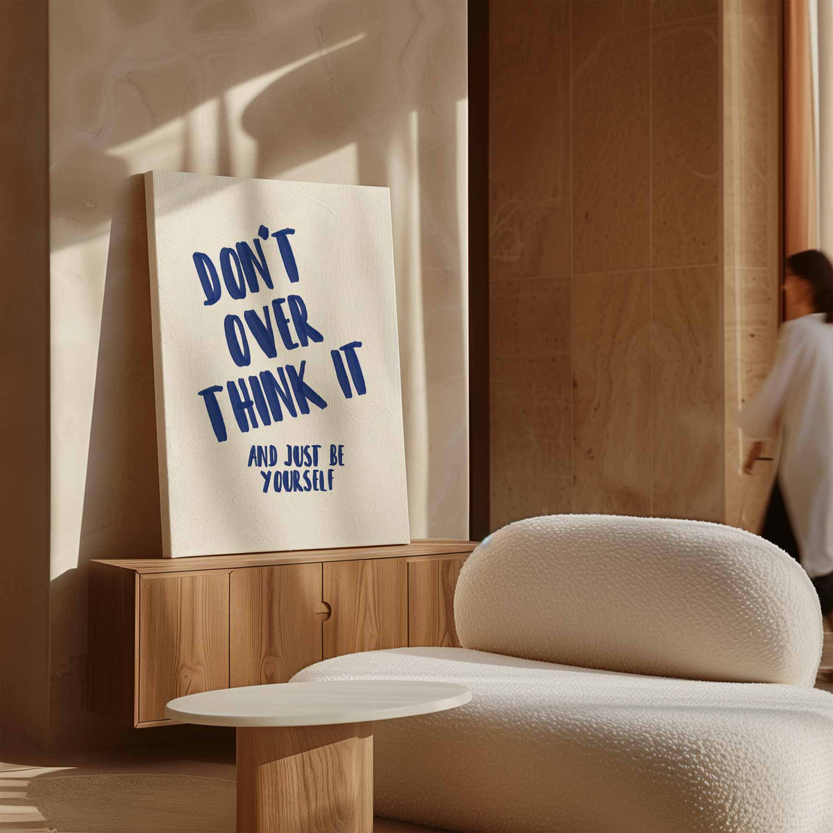 Simpelweg Jezelf Zijn Poster – staand kunstwerk voor modern interieur