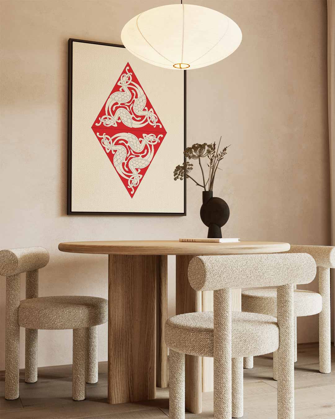 Viking Draak Motief – staand kunstwerk voor modern interieur