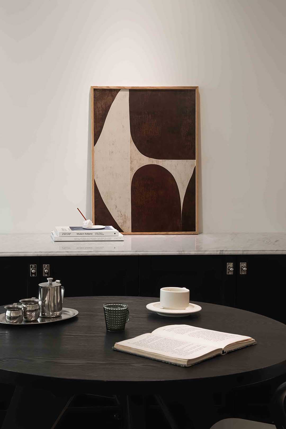 Abstracte vormen – moderne poster in staand formaat