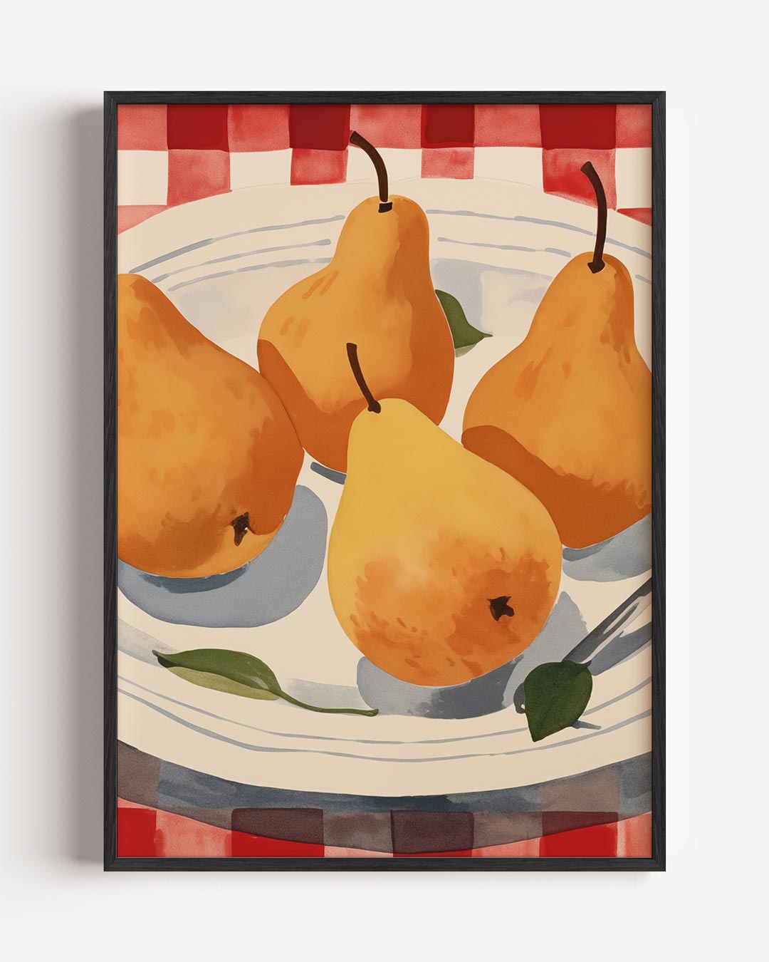 Kleurrijke Perentaart – keuken portret poster als wanddecoratie