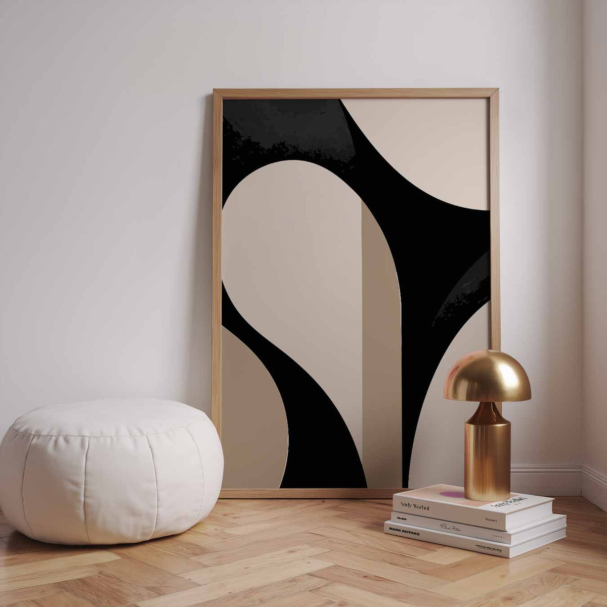 Abstracte Elegantie – staande kleurrijke abstracte wanddecoratie van WallArtistic