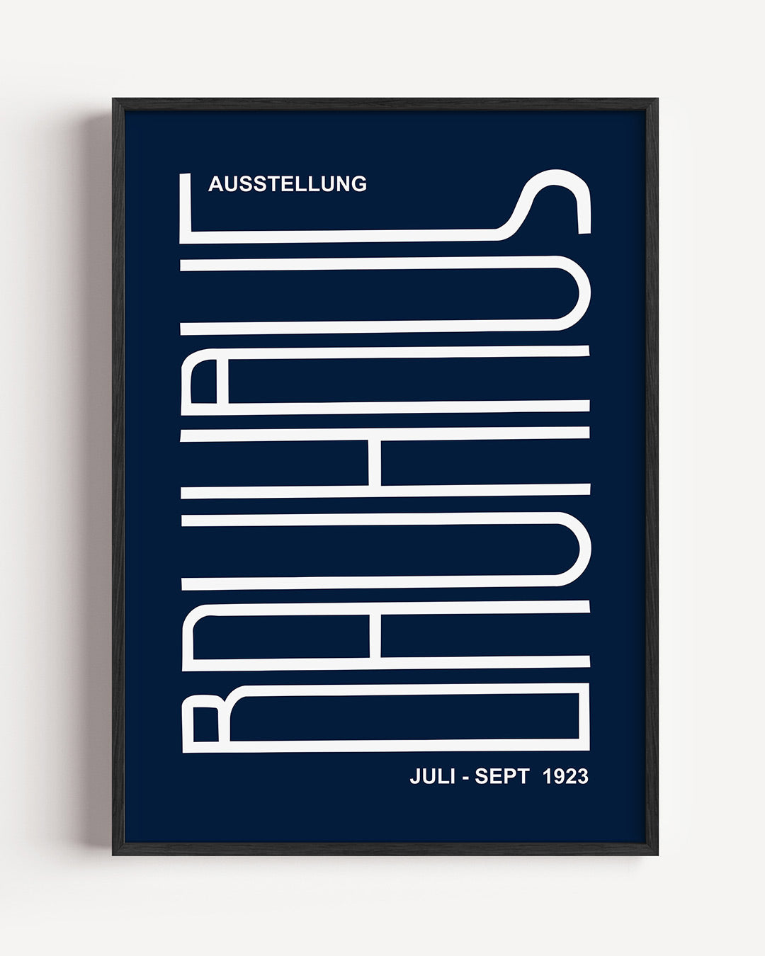 Lijnen en vlakken – staande Bauhaus poster als wanddecoratie