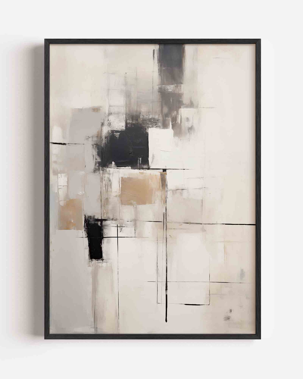 Abstracte lijnen – zacht abstracte portret poster als wanddecoratie