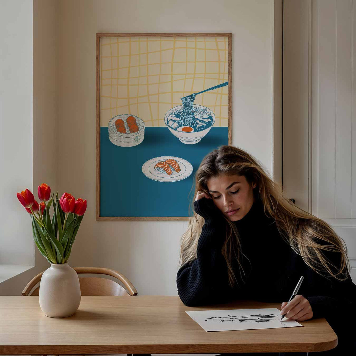Aziatische Eetervaring – keuken portret poster, afbeelding 7