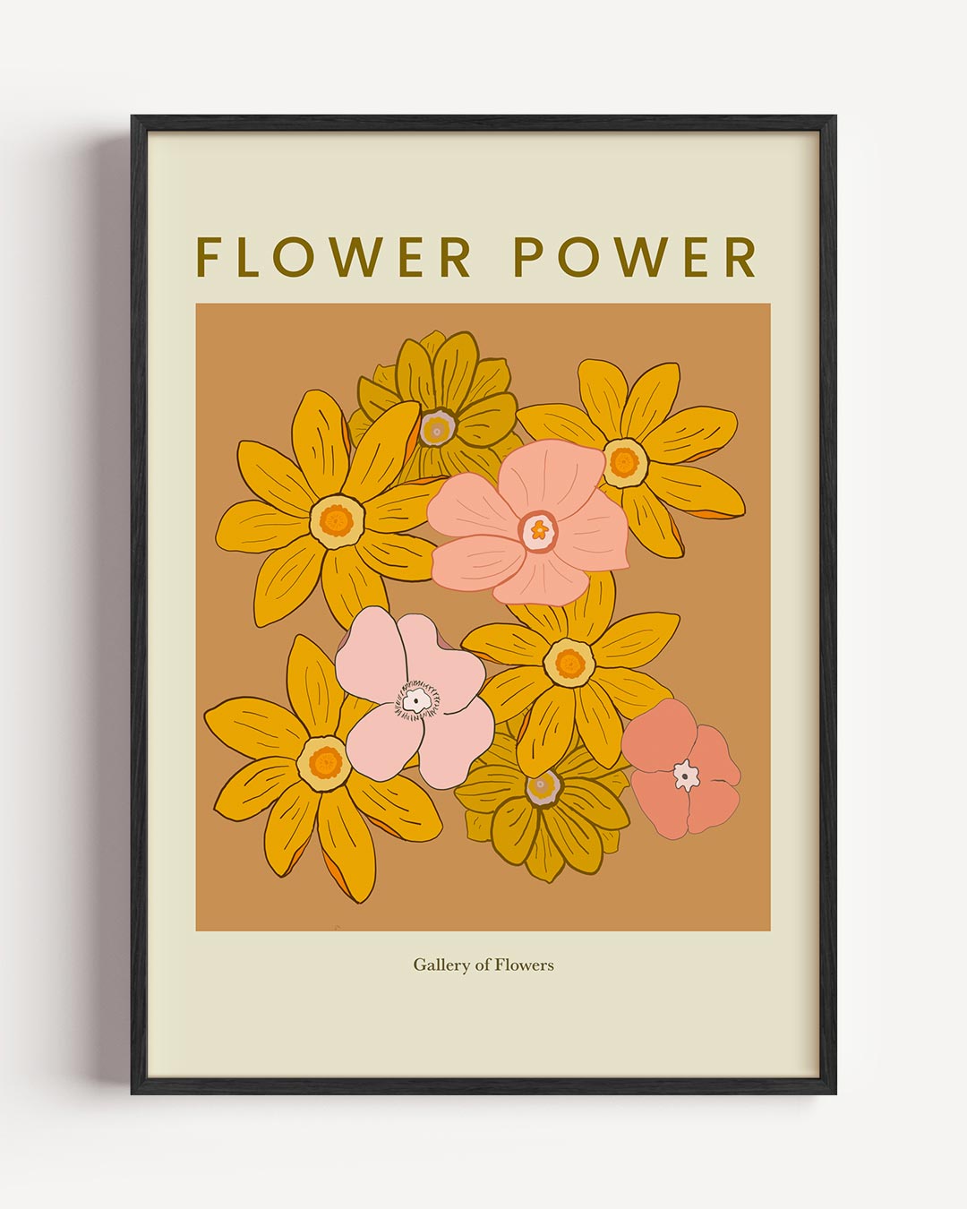 Flower Power Bloemenposter – bloemen portret poster als wanddecoratie