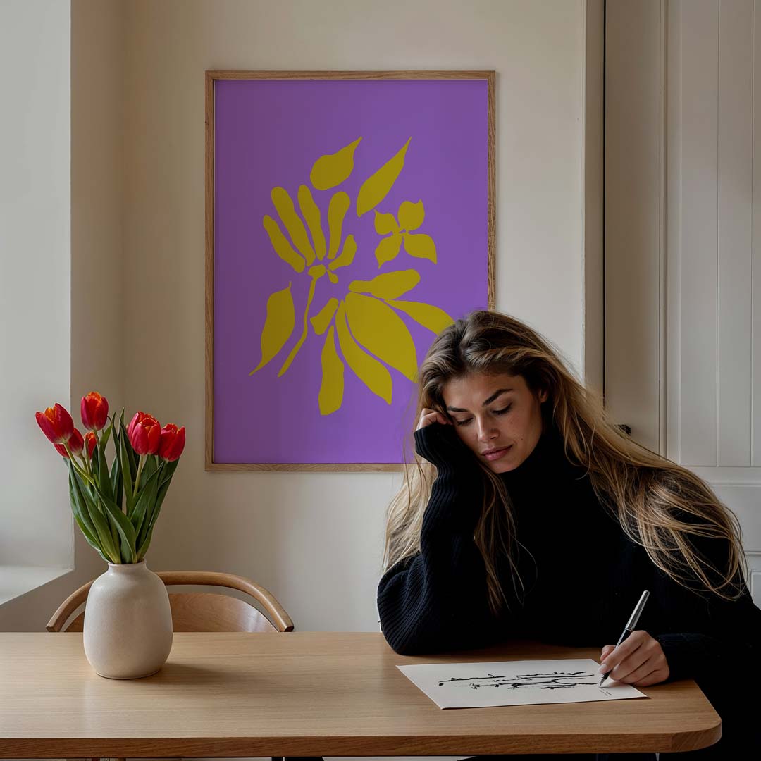 Bloemenexplosie – bloemen poster in staand formaat