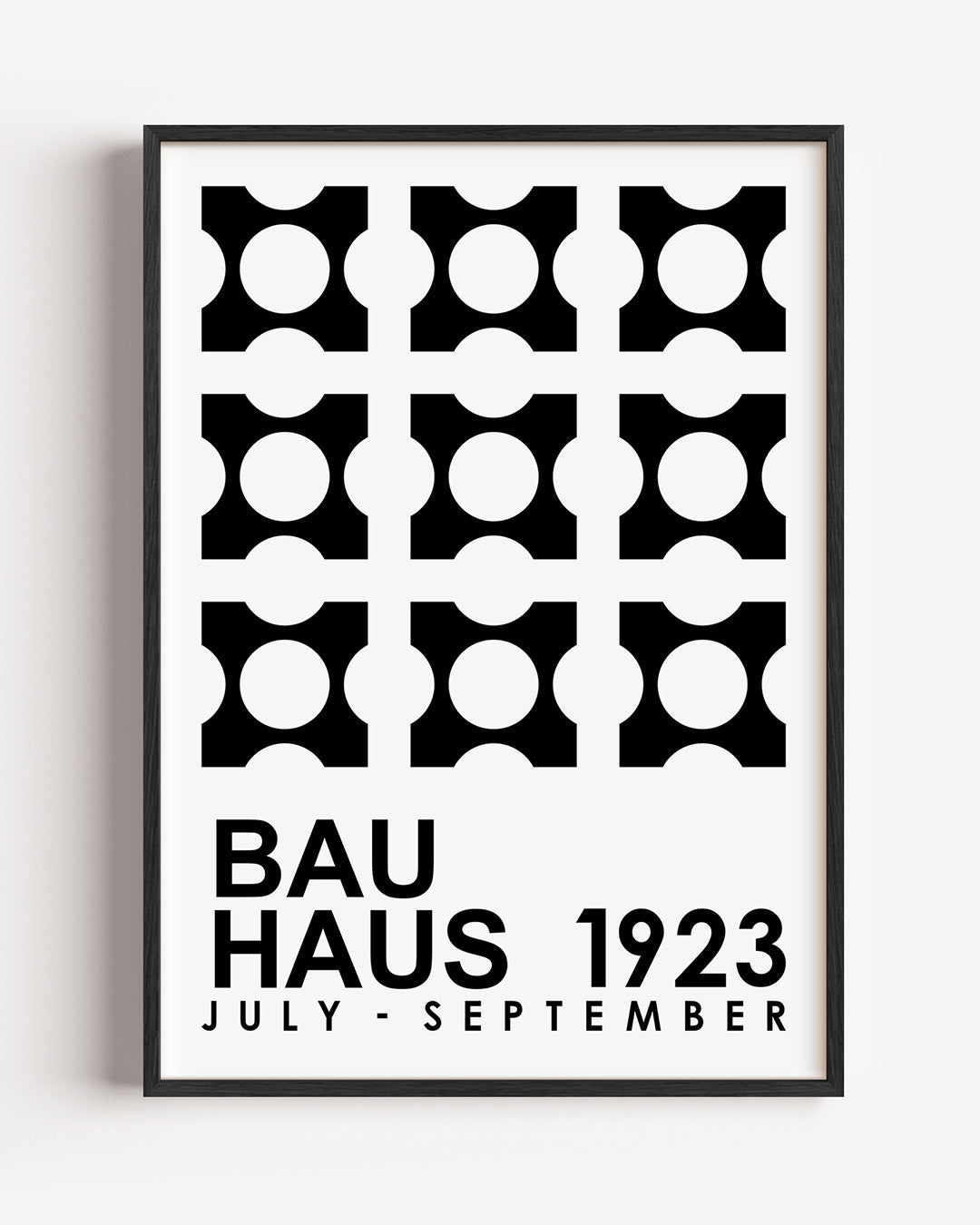 Vorm en herhaling – staande Bauhaus poster als wanddecoratie