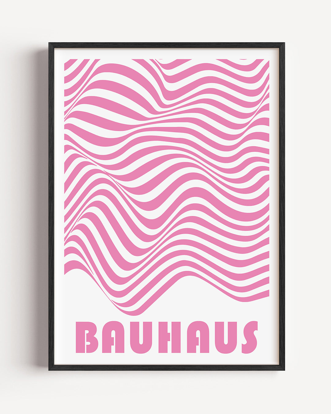 Golvend lijnenspel – staande Bauhaus poster als wanddecoratie
