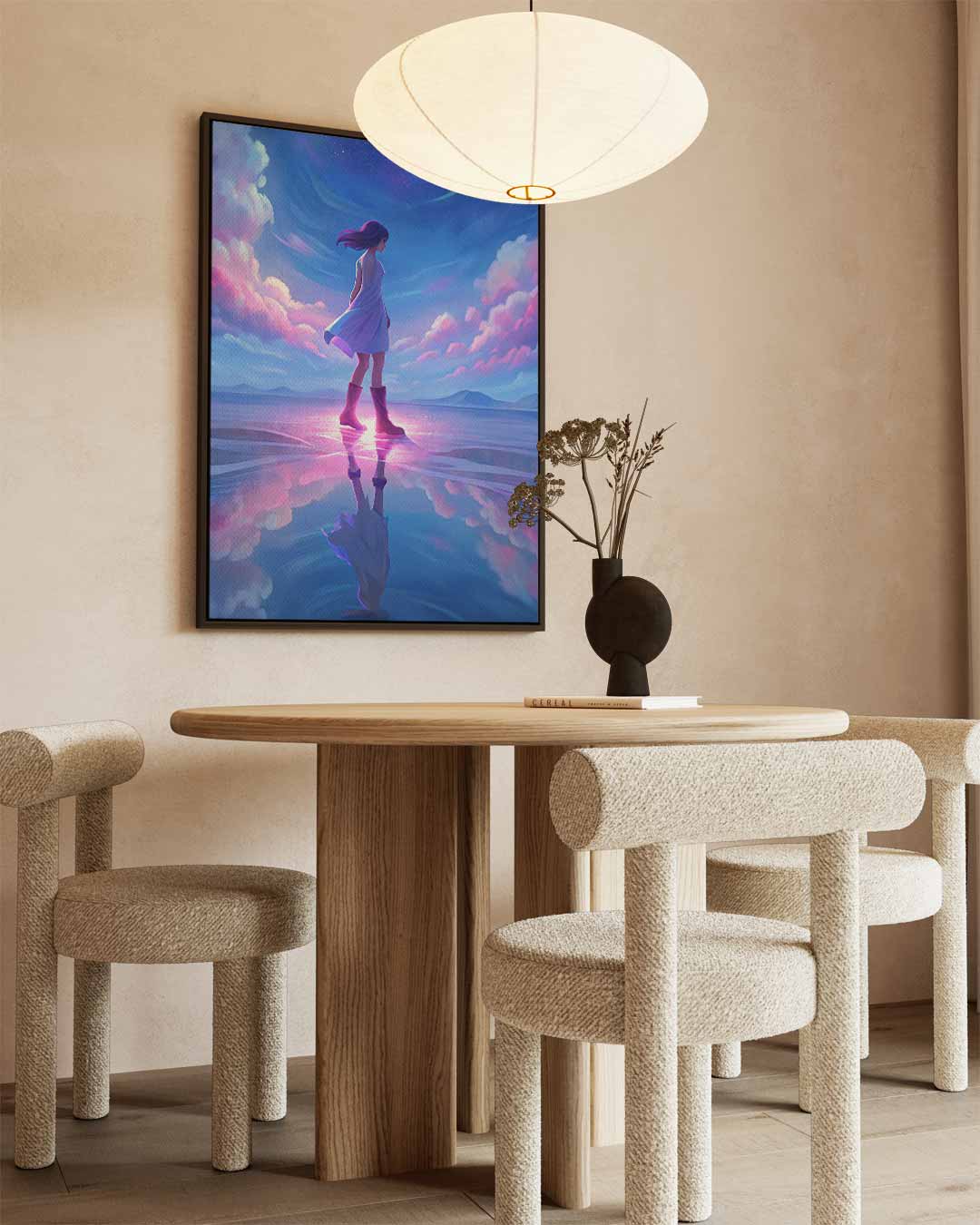 Dromerige Wandeling Onder de Sterren – staand kunstwerk voor modern interieur