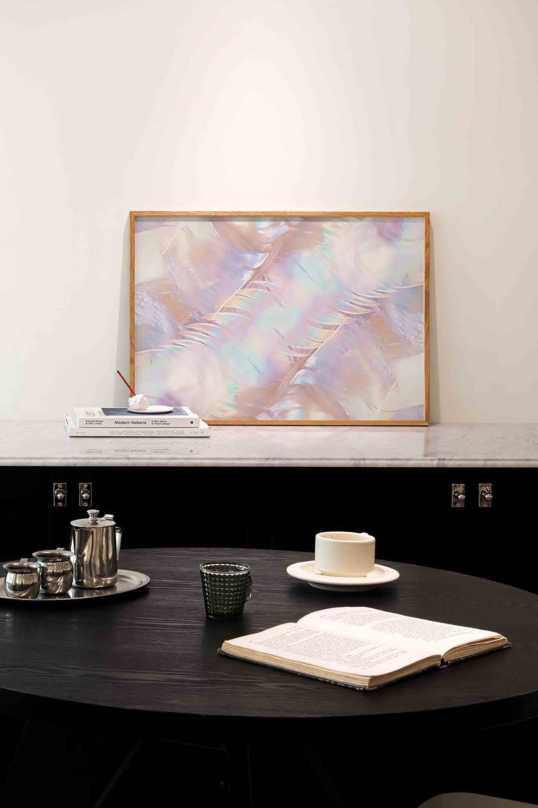 Pastel abstractie – abstracte poster in liggend formaat