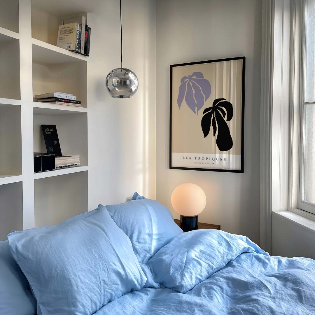 Tropische Herfstblaadjes – staande boheme wanddecoratie van WallArtistic