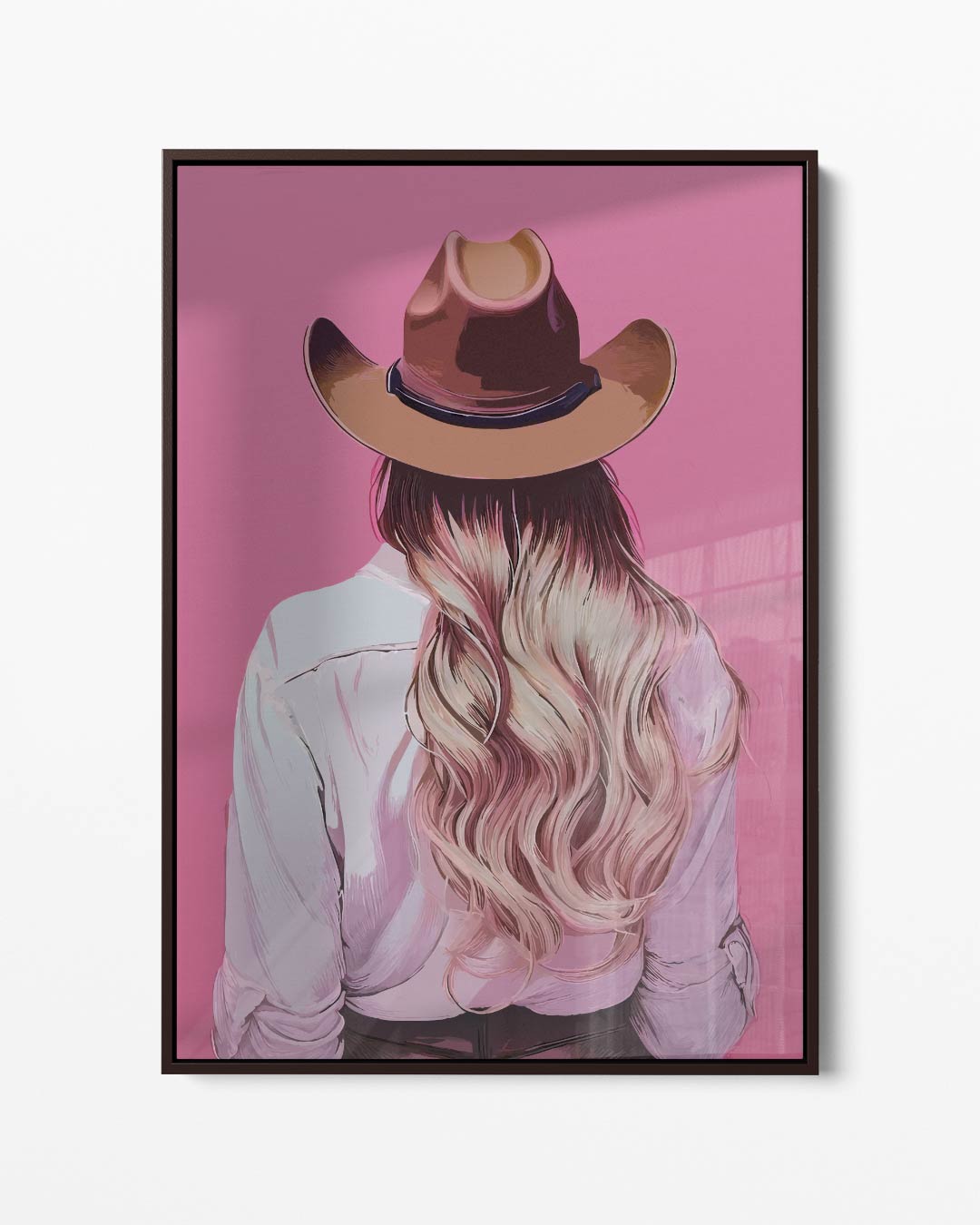 Cowboy Chic – portret kunstwerk als wanddecoratie