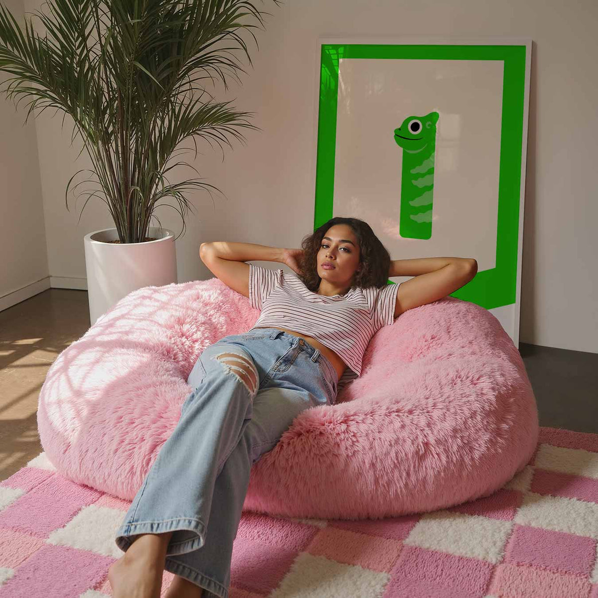 Vrolijke Kameleon Kunstposter – staande kinderkamer wanddecoratie van WallArtistic