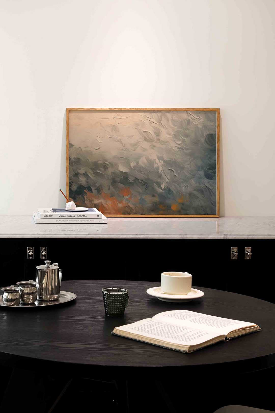 Abstracte wolken en golven – abstracte poster in liggend formaat