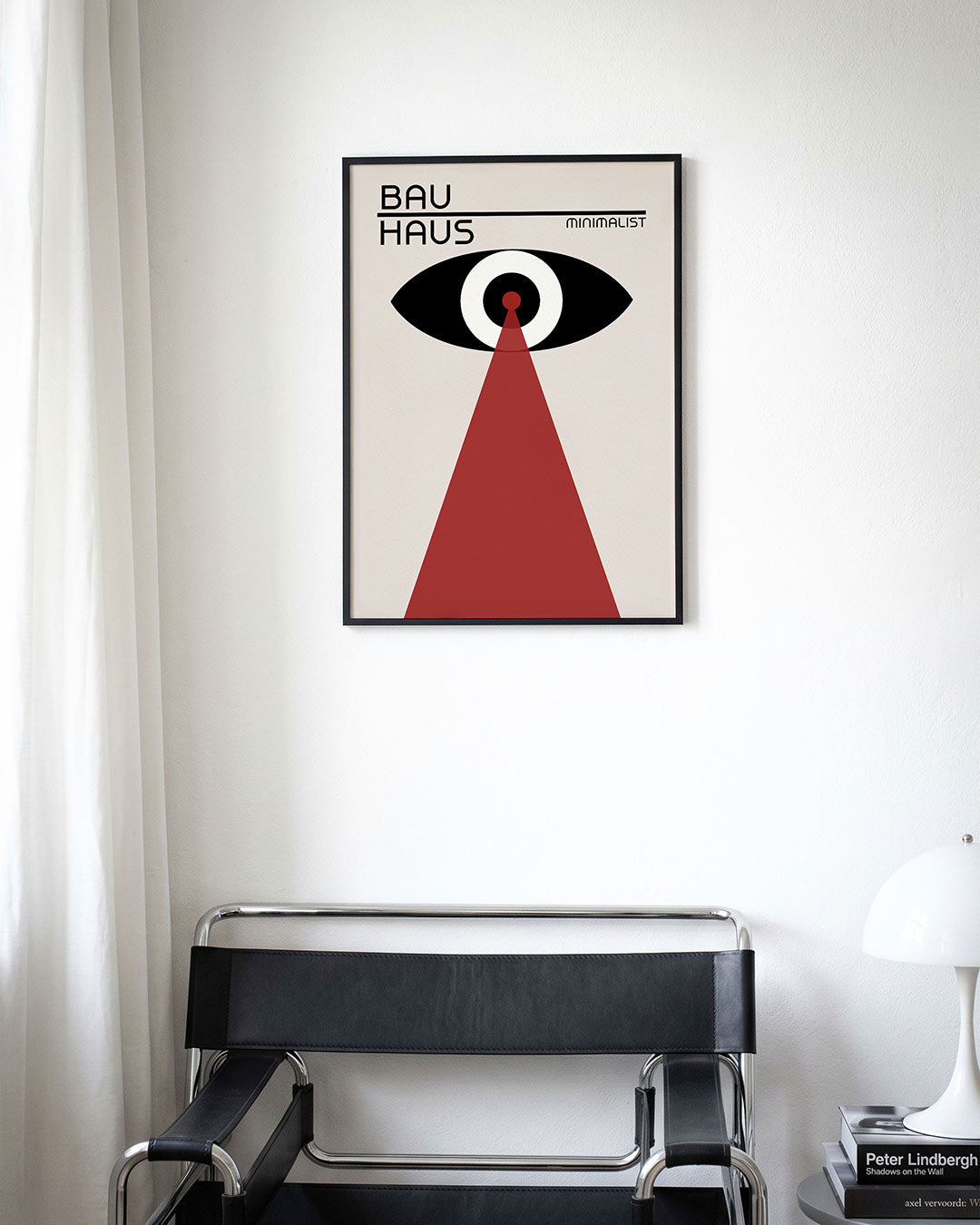 Oog en stralen – moderne Bauhaus wandkunst als poster