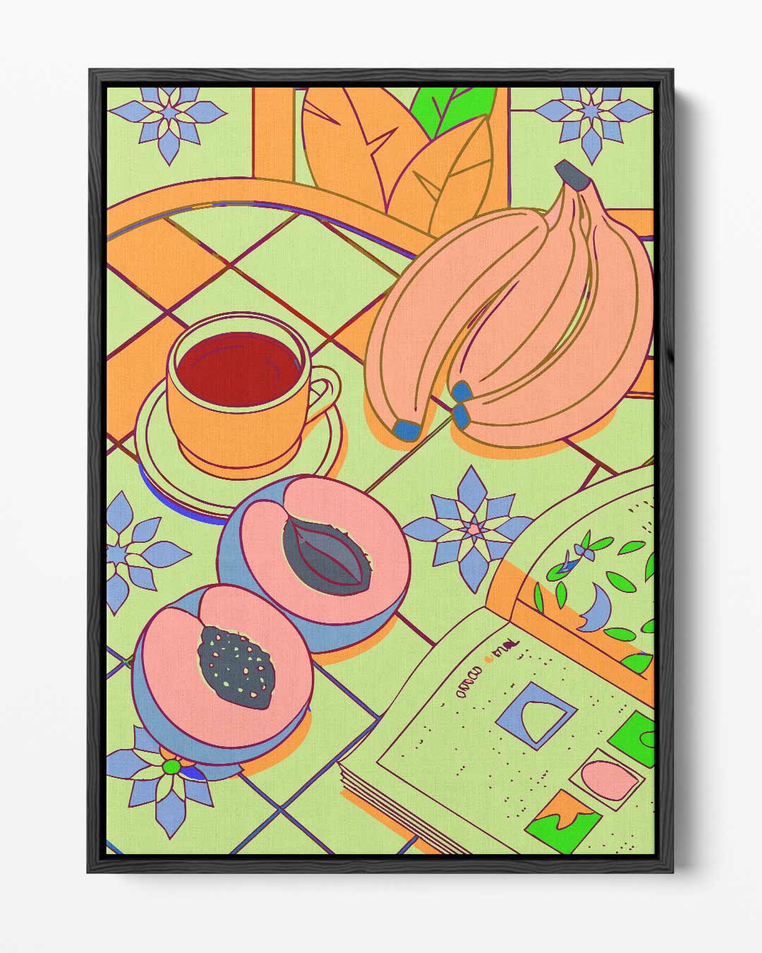 Ontbijttafel met fruit – portret kunstwerk als wanddecoratie