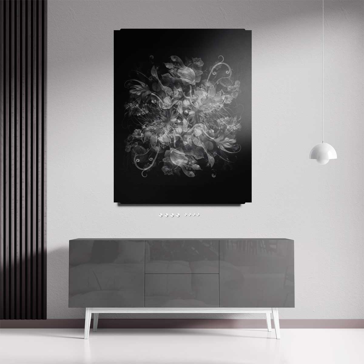 Mystieke Bloemenfantasie – staand kunstwerk voor modern interieur