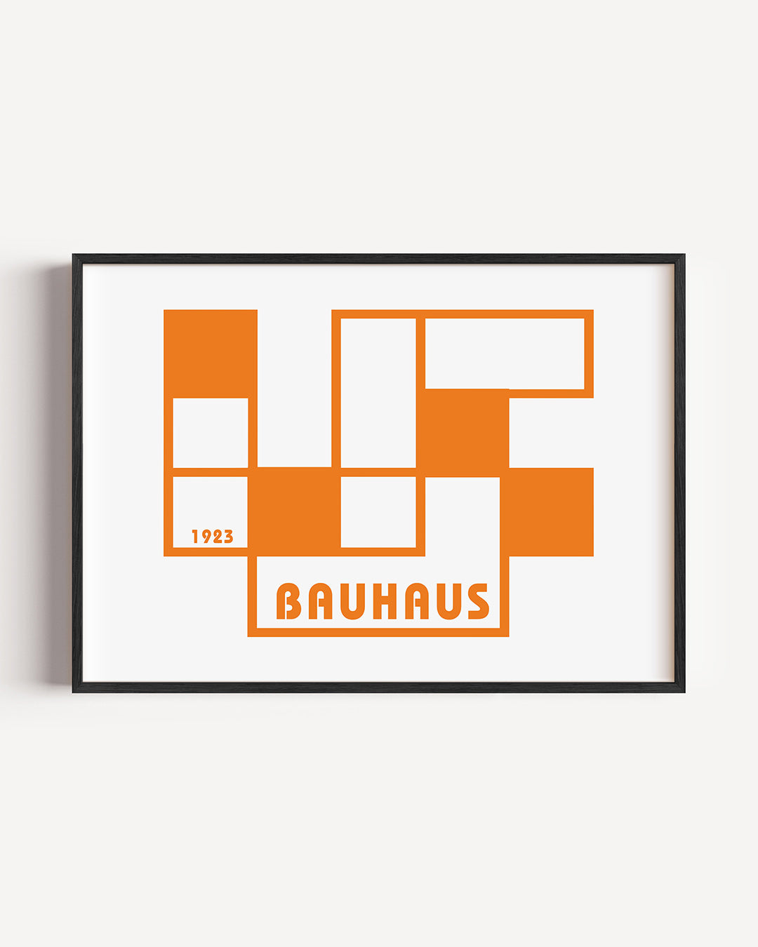 Vorm en balans – liggende Bauhaus poster als wanddecoratie