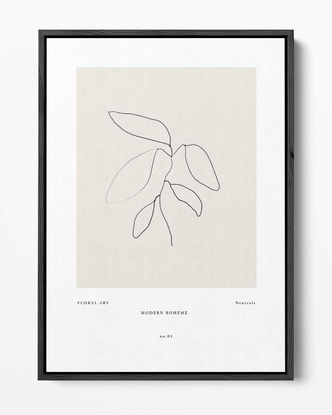 Minimalistische Botanische Lijntekening – portret kunstwerk als wanddecoratie