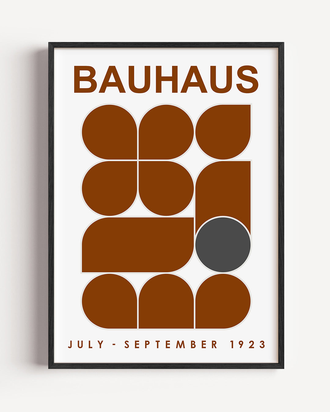 Vorm en balans – staande Bauhaus poster als wanddecoratie