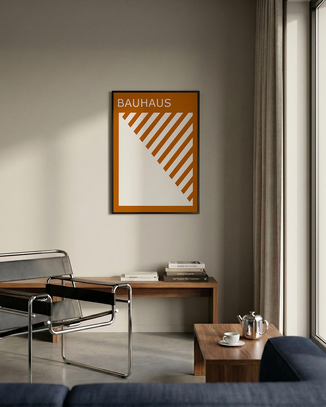 – staande Bauhaus poster voor aan de muur