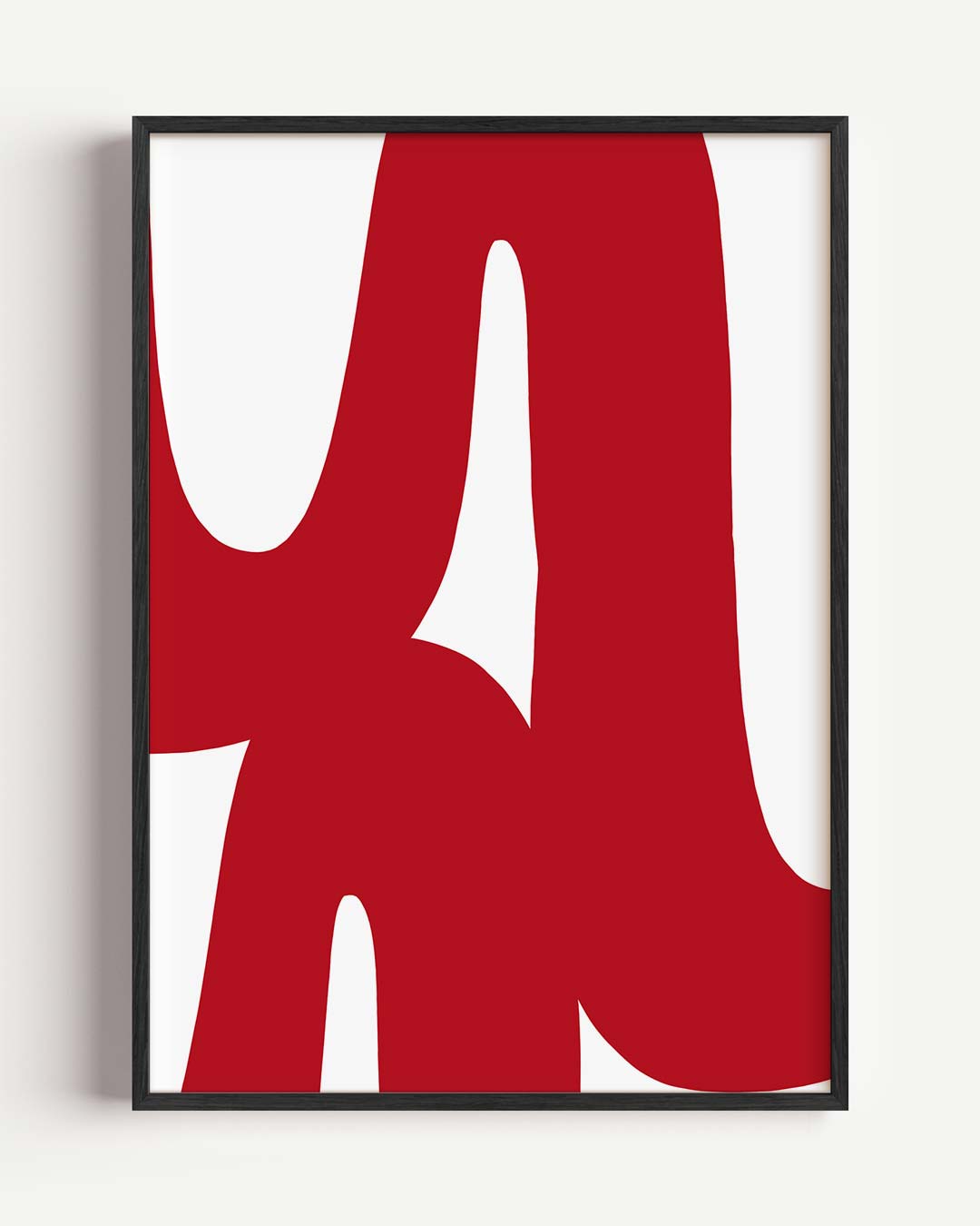 Stijlvolle Rode Abstracte – kleurrijke abstracte portret poster als wanddecoratie