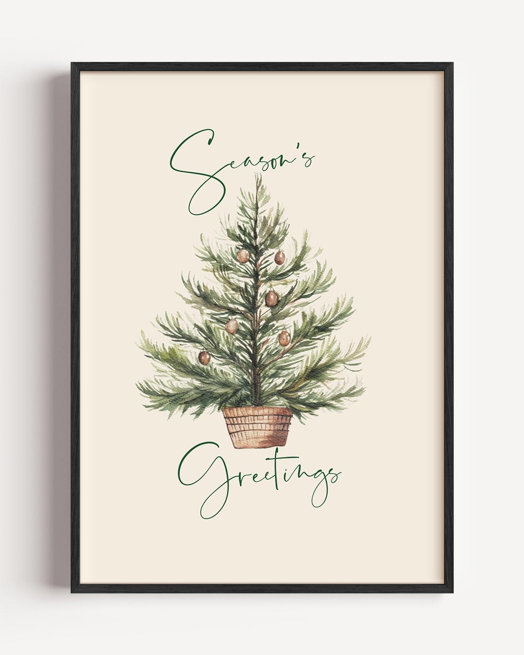 Kerstboom Seizoensgroeten – kerst portret poster als wanddecoratie