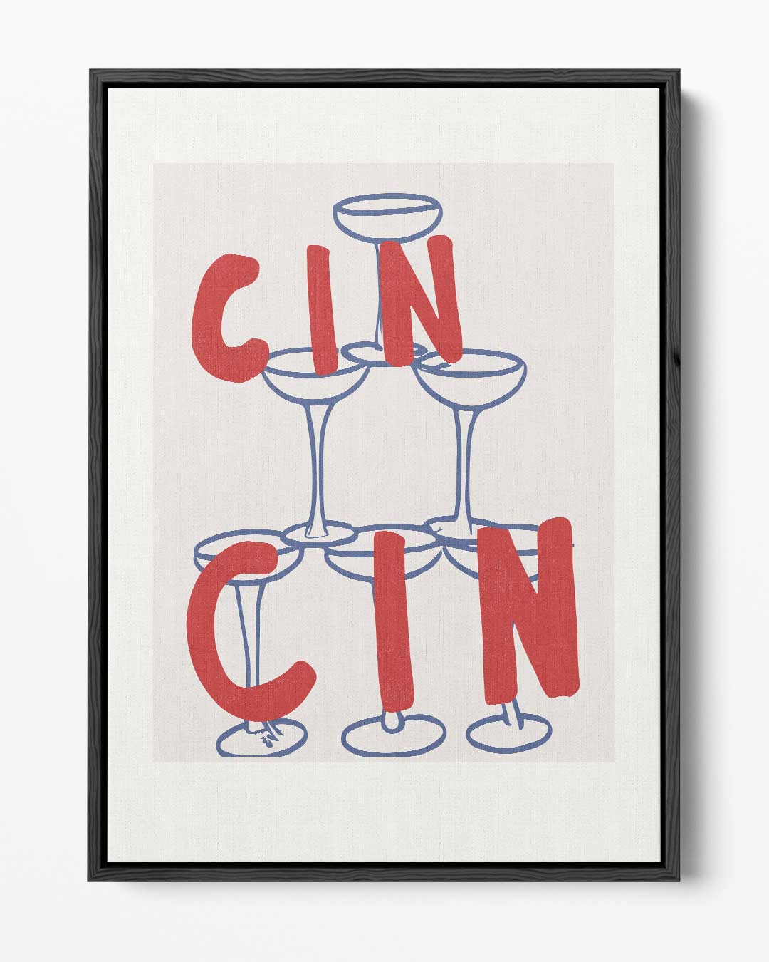 Cin Cin Glazen Toren – portret kunstwerk als wanddecoratie