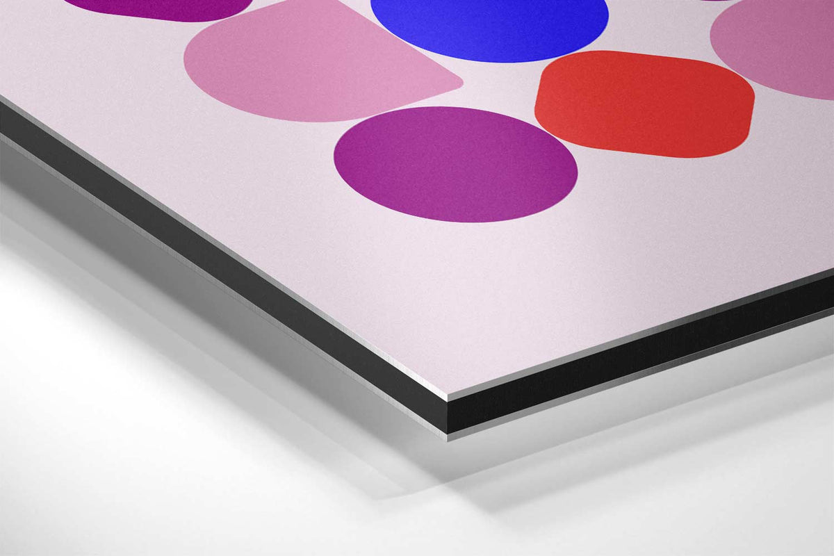 Kleurrijke Geometrische Compositie – canvas kunstwerk als wanddecoratie
