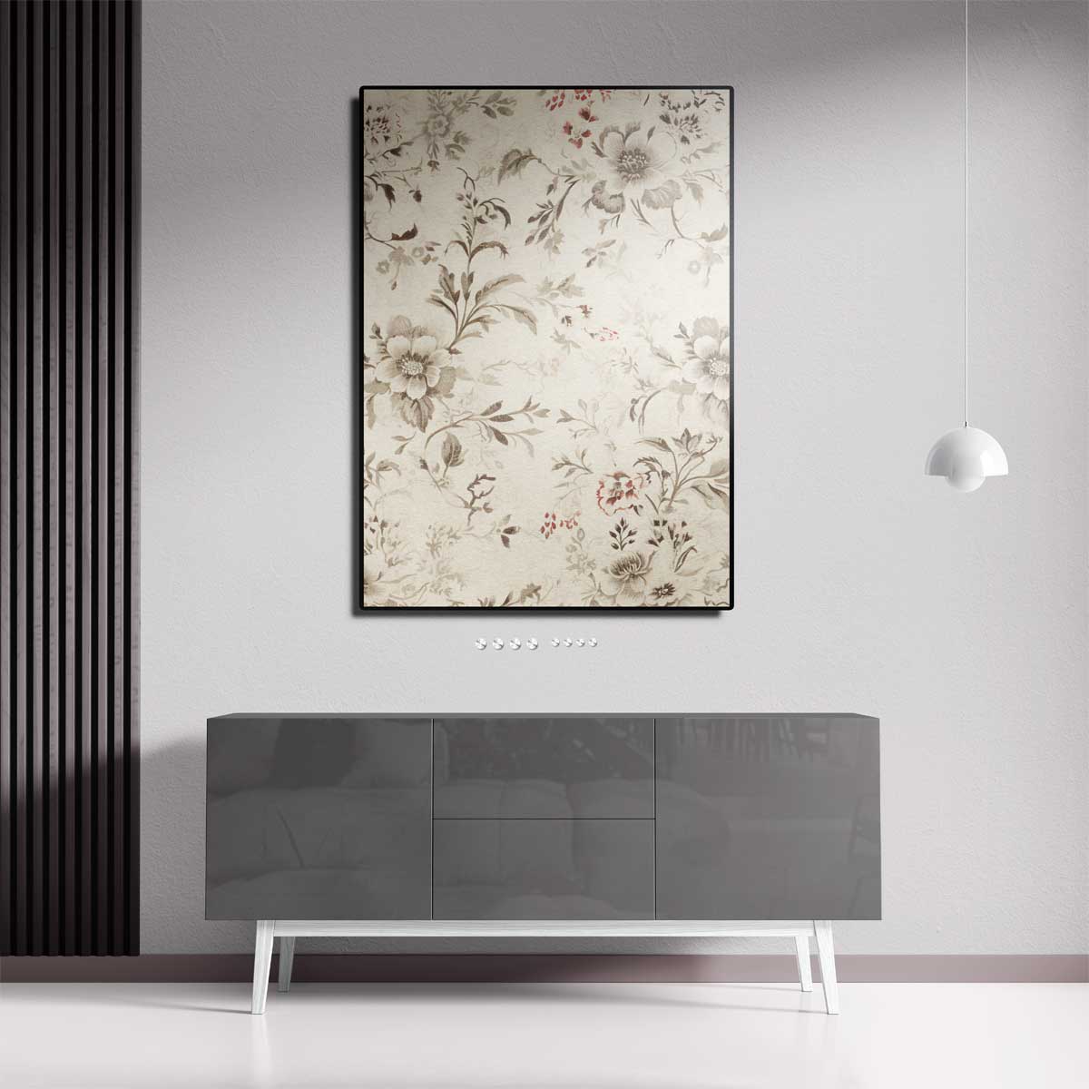 Elegante Bloemenpracht Behang – staande wandkunst voor woonkamer of interieur
