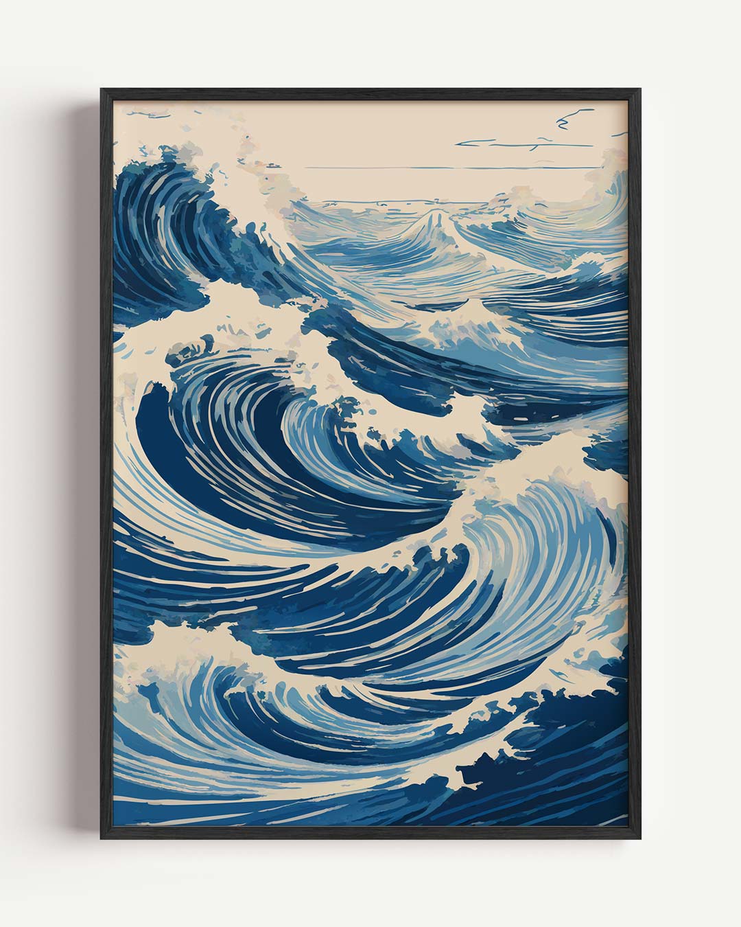 Dynamische Oceaangolven – zomer portret poster als wanddecoratie